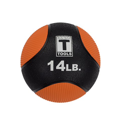 Rubber Medicine Ball - 14 Lb Orange