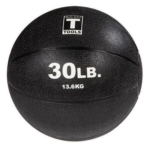 Rubber Medicine Ball - 30 Lb Black